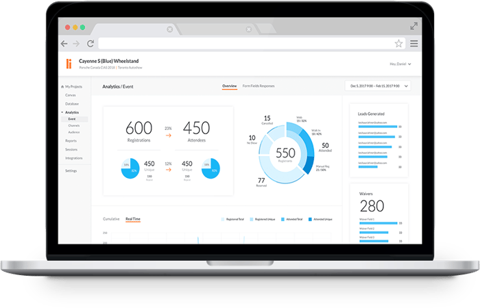 Apple Macbook Pro with Limelight analytics on screen